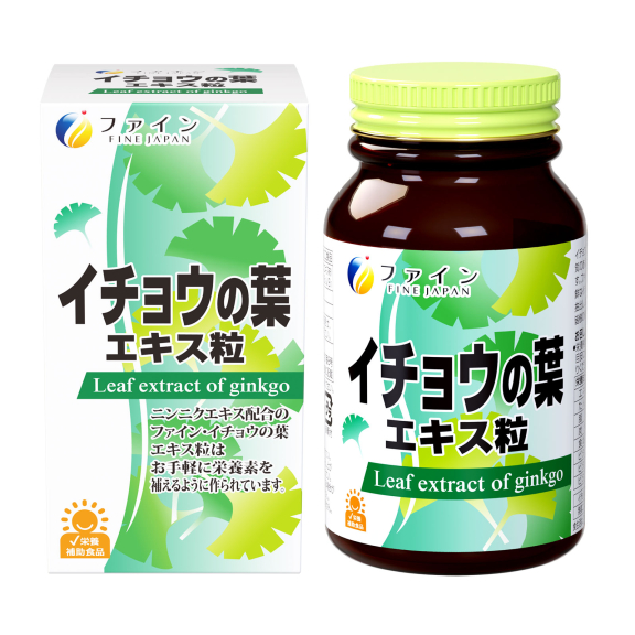 Гинкго билоба «Leaf extract of ginkgo» Fine Japan (400 таблеток)
