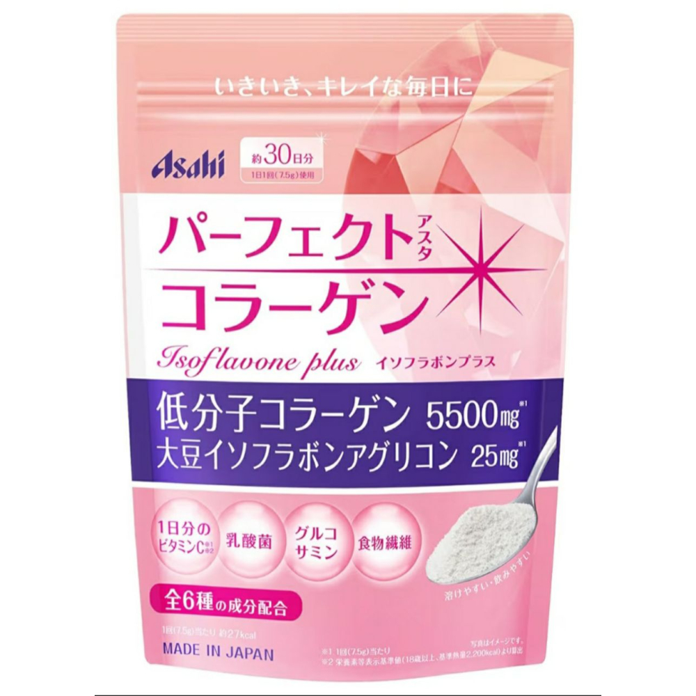Asahi Perfect Asta Collagen Powder Isoflavone Plus ) порошок низькомолекулярного колагену плюс ізофлавони сої